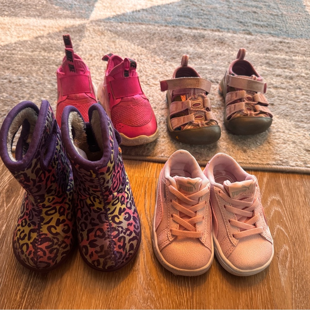 Toddler girl shoe bundle - Nike, bogs, keens, puma